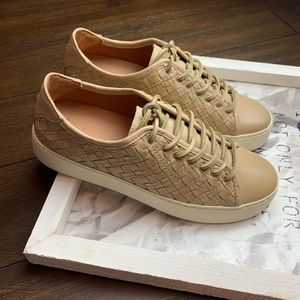 FRYE Lena Woven Low Lace Sneakers 8 Boho NWT NIB